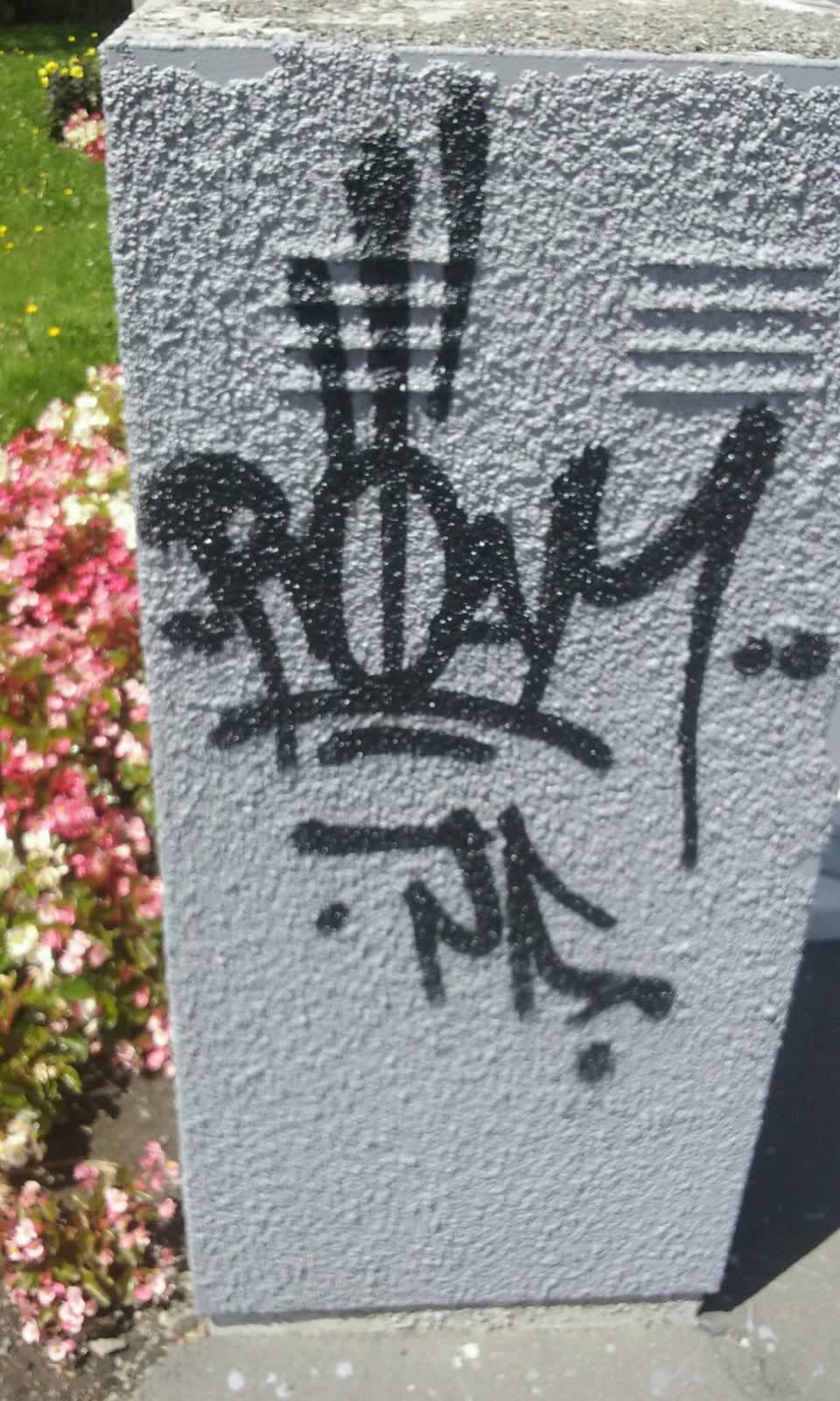 The photograph attached to this graffiti report