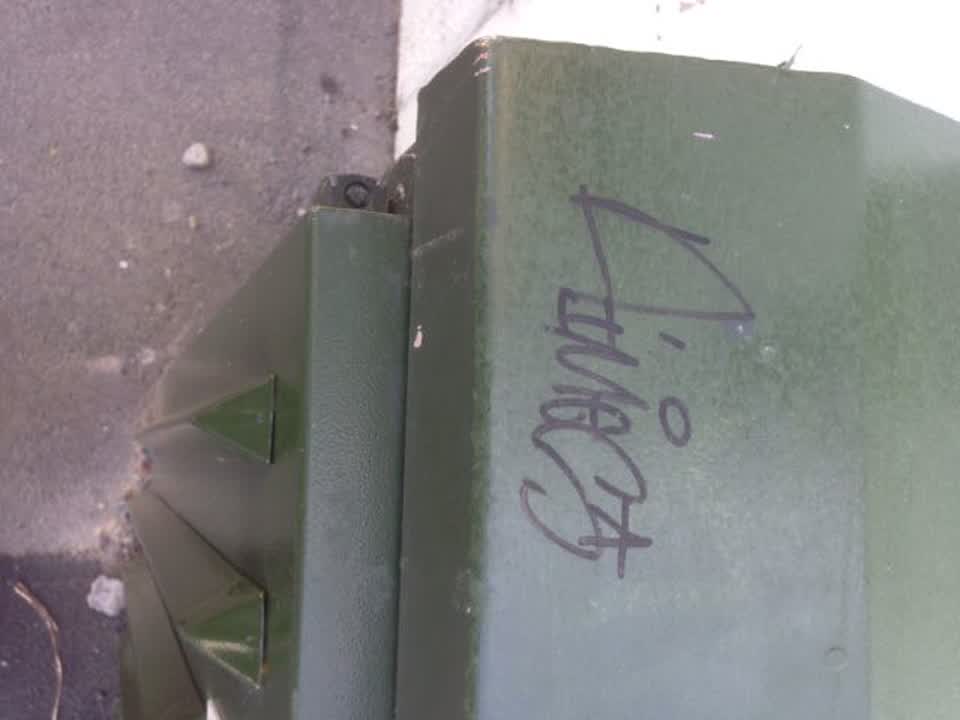 The photograph attached to this graffiti report