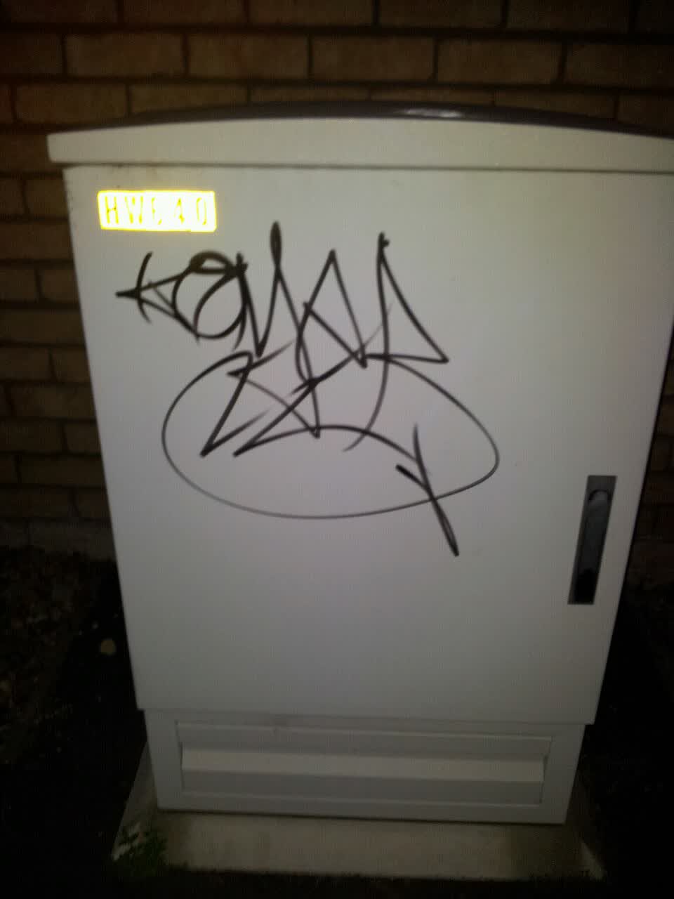 The photograph attached to this graffiti report