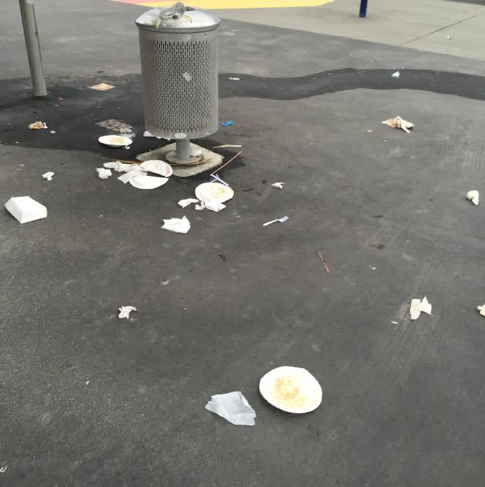 The photograph attached to this rubbish/recycling report