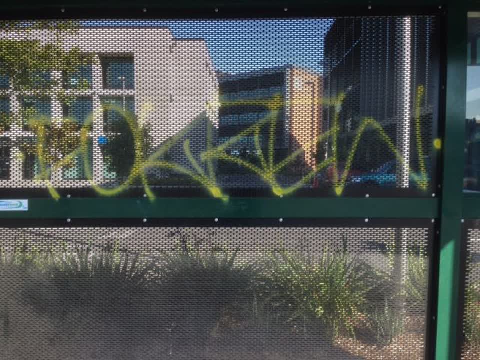 The photograph attached to this graffiti report