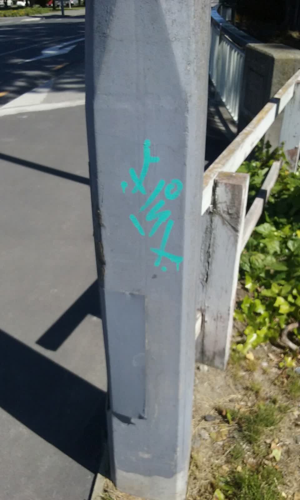 The photograph attached to this graffiti report
