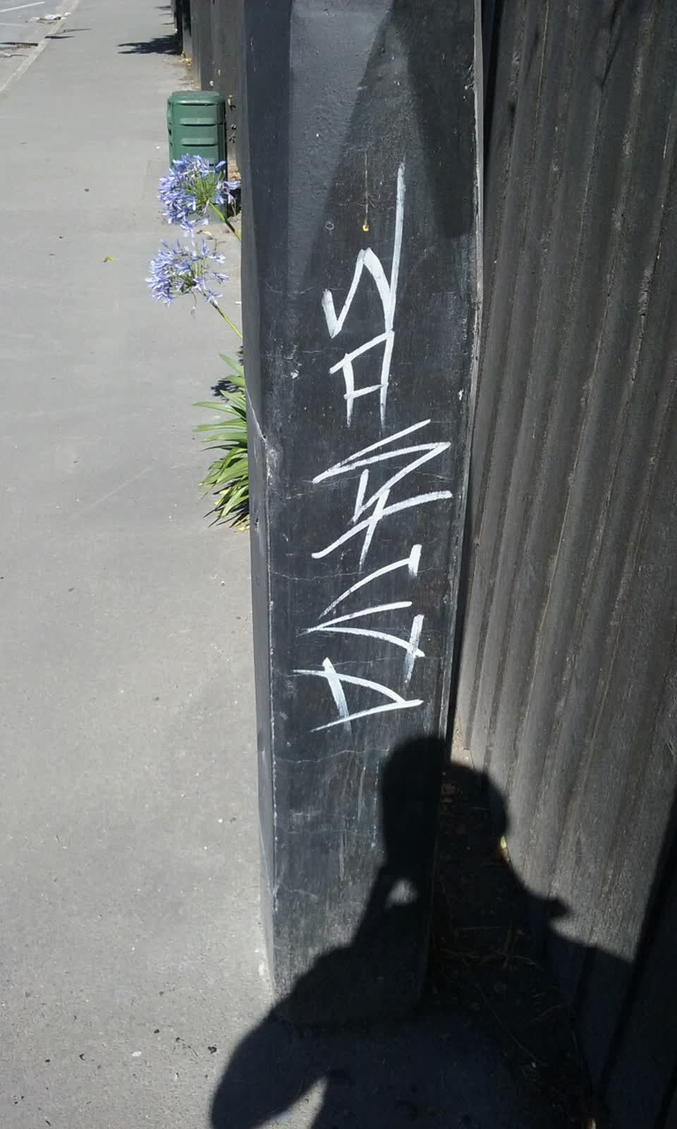 The photograph attached to this graffiti report