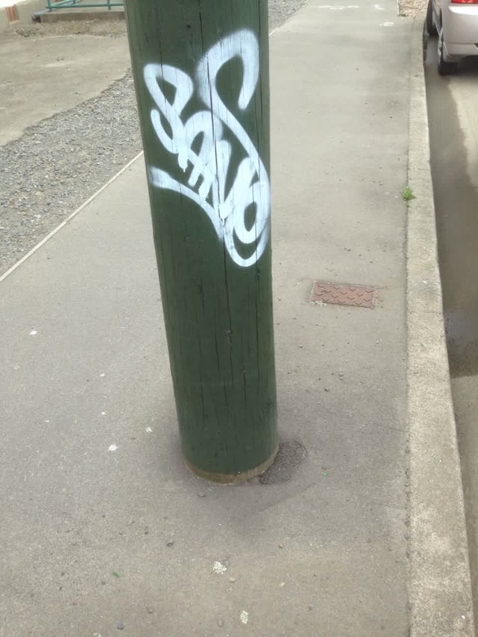 The photograph attached to this graffiti report