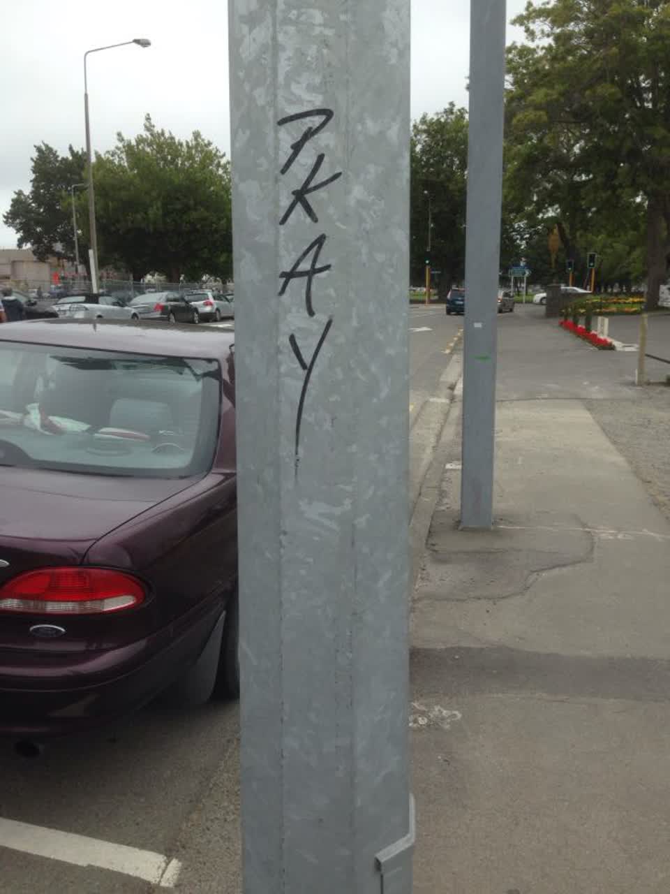 The photograph attached to this graffiti report