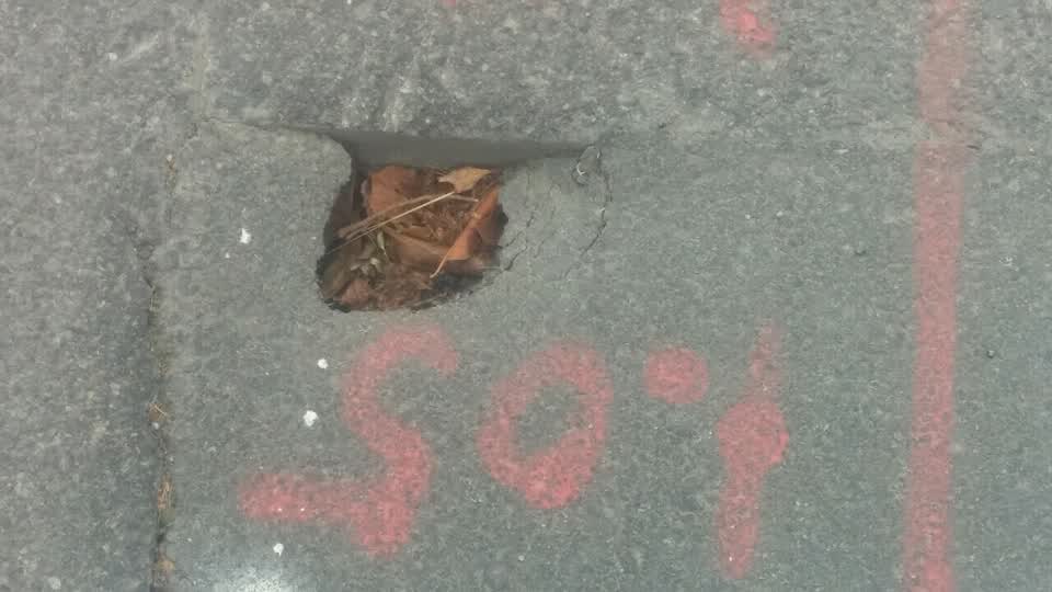The photograph attached to this roading/streets report