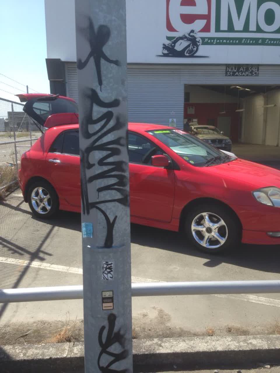The photograph attached to this graffiti report