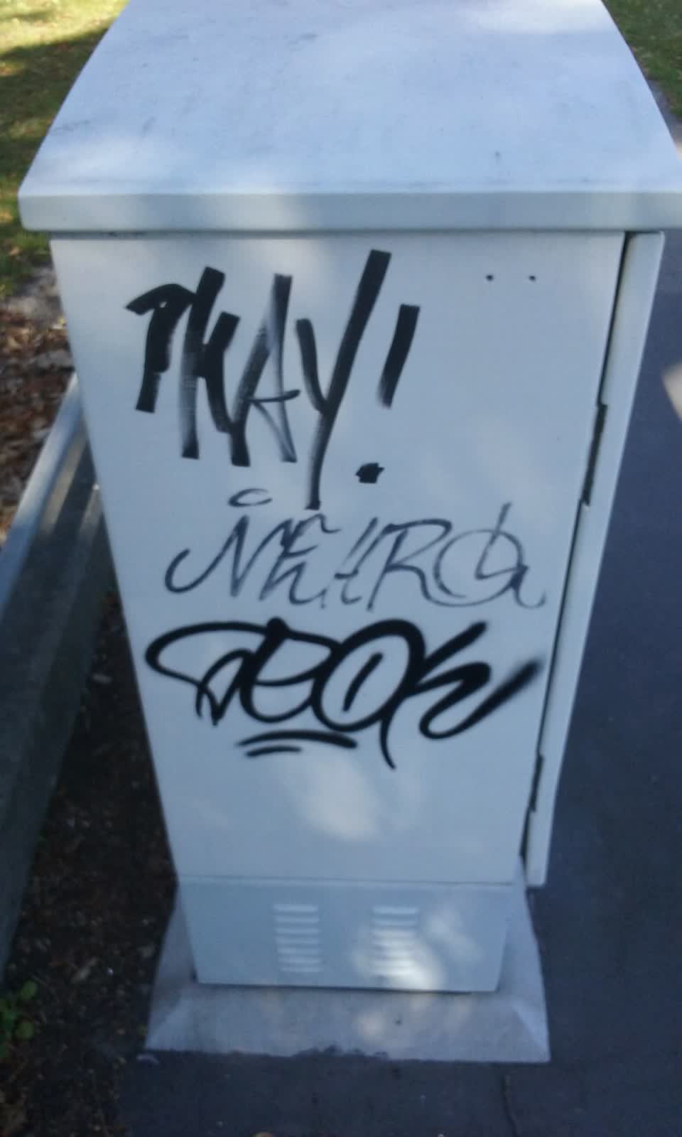 The photograph attached to this graffiti report