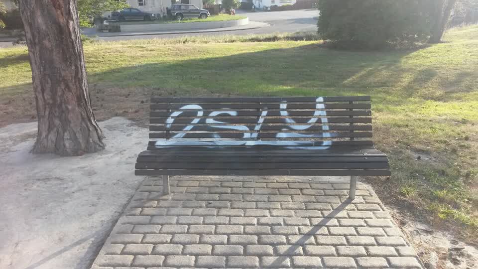 The photograph attached to this graffiti report