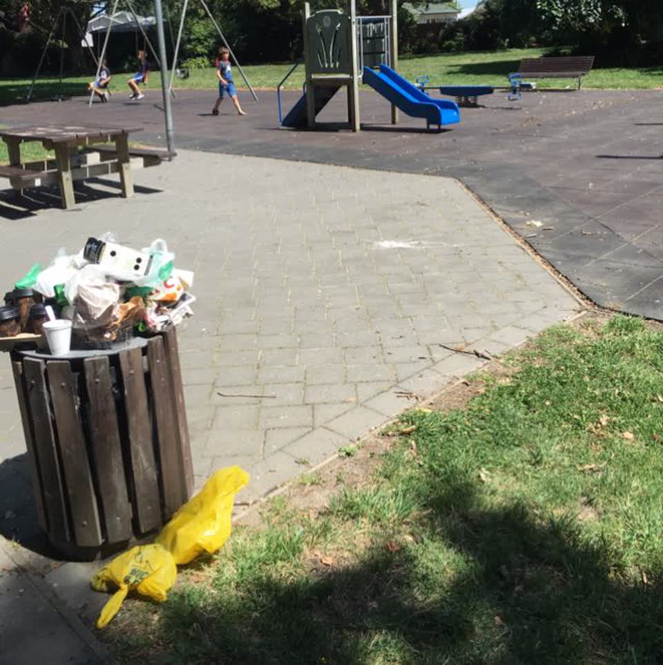 The photograph attached to this rubbish/recycling report