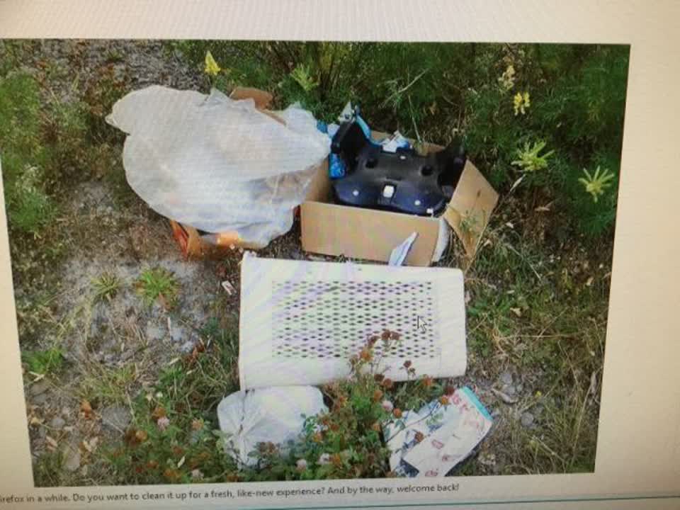The photograph attached to this rubbish/recycling report