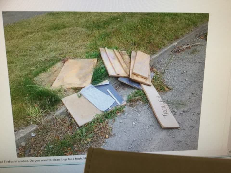 The photograph attached to this rubbish/recycling report