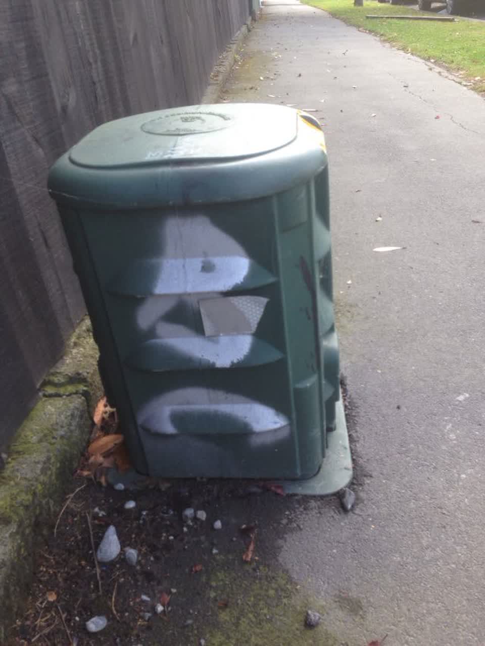 The photograph attached to this graffiti report