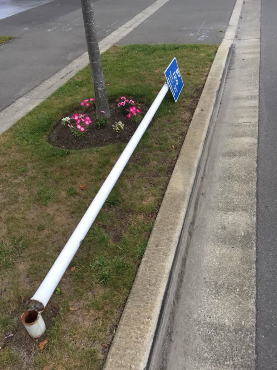 The photograph attached to this roading/streets report