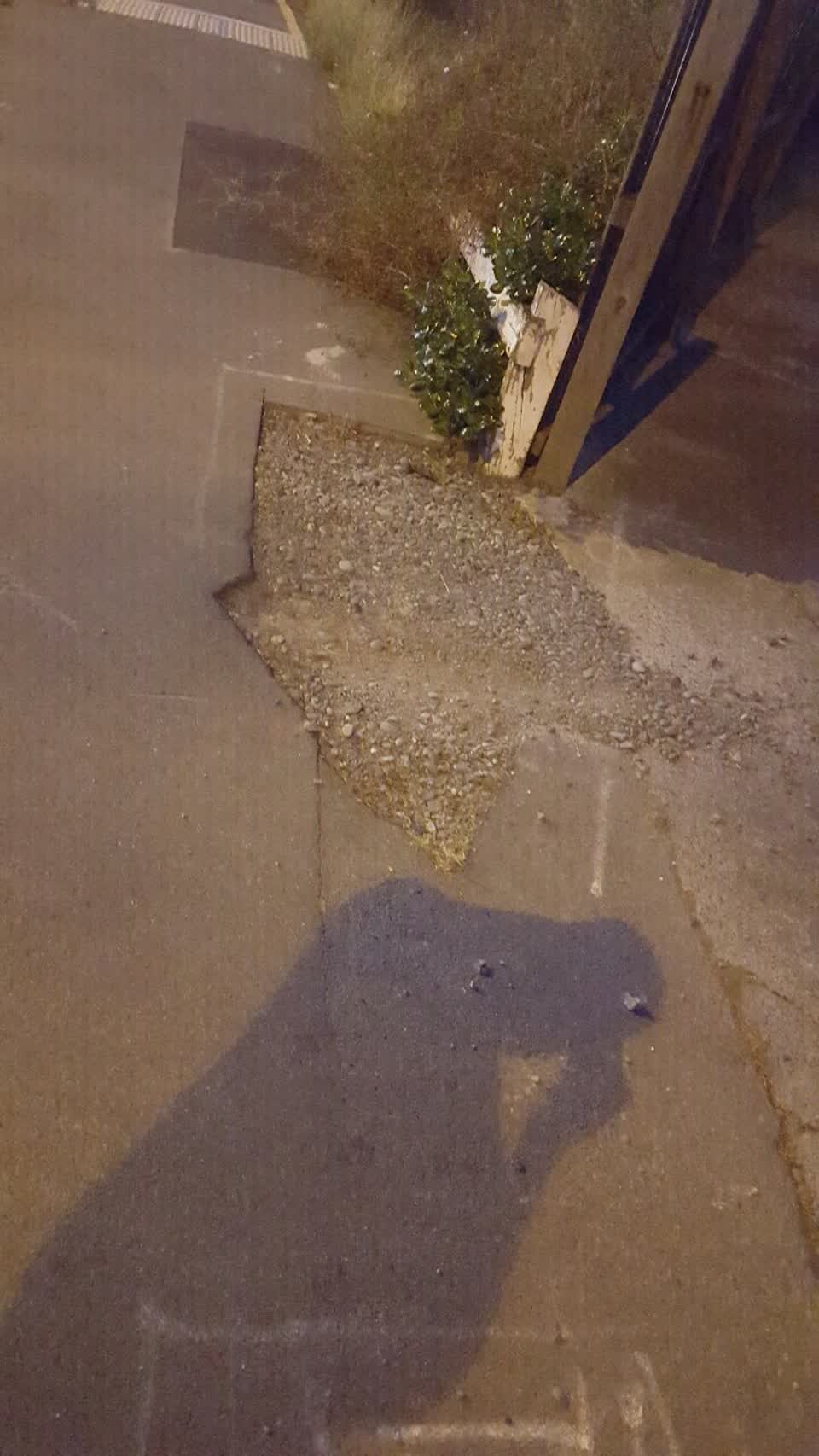 The photograph attached to this roading/streets report