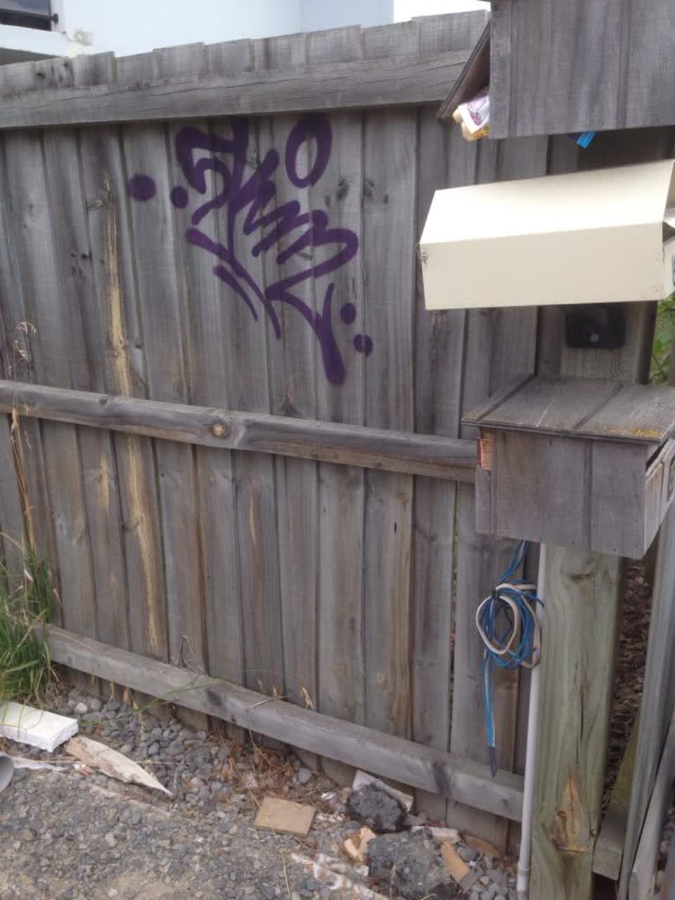 The photograph attached to this graffiti report