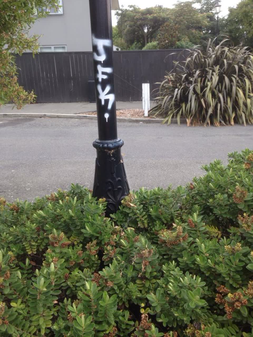 The photograph attached to this graffiti report