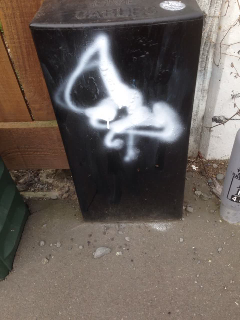 The photograph attached to this graffiti report