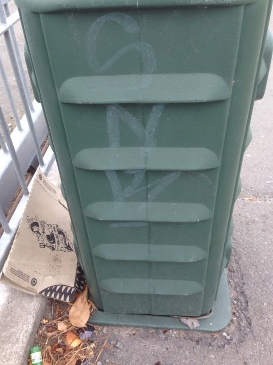 The photograph attached to this graffiti report