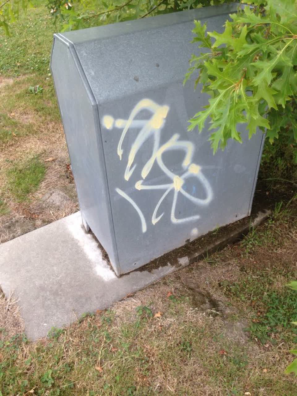 The photograph attached to this graffiti report