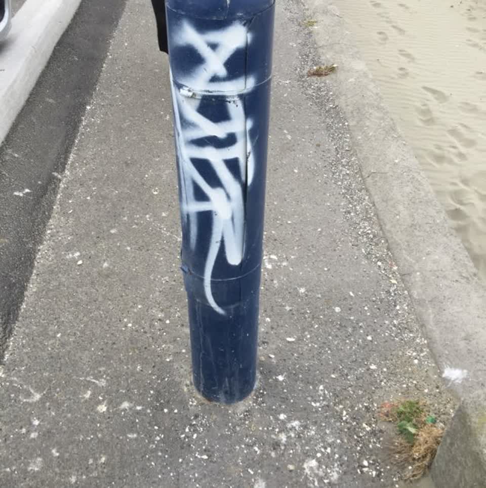The photograph attached to this graffiti report