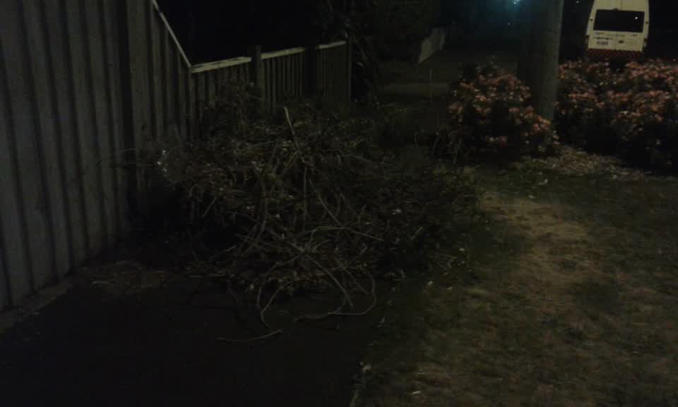 The photograph attached to this roading/streets report