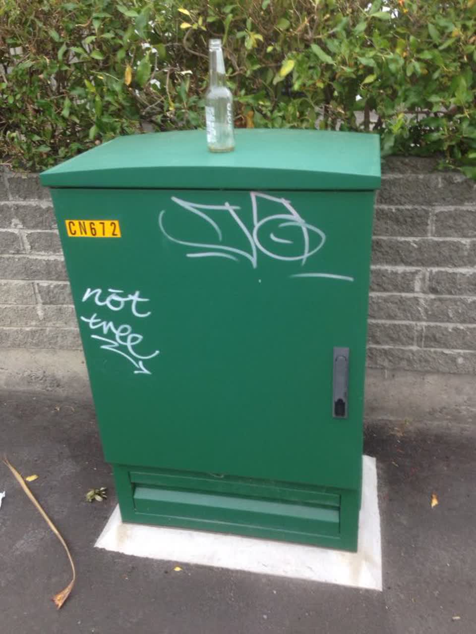 The photograph attached to this graffiti report