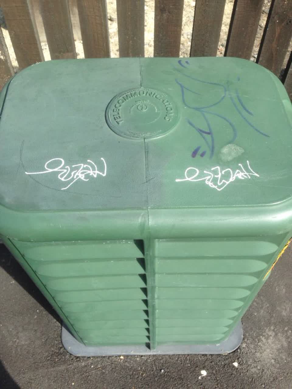 The photograph attached to this graffiti report