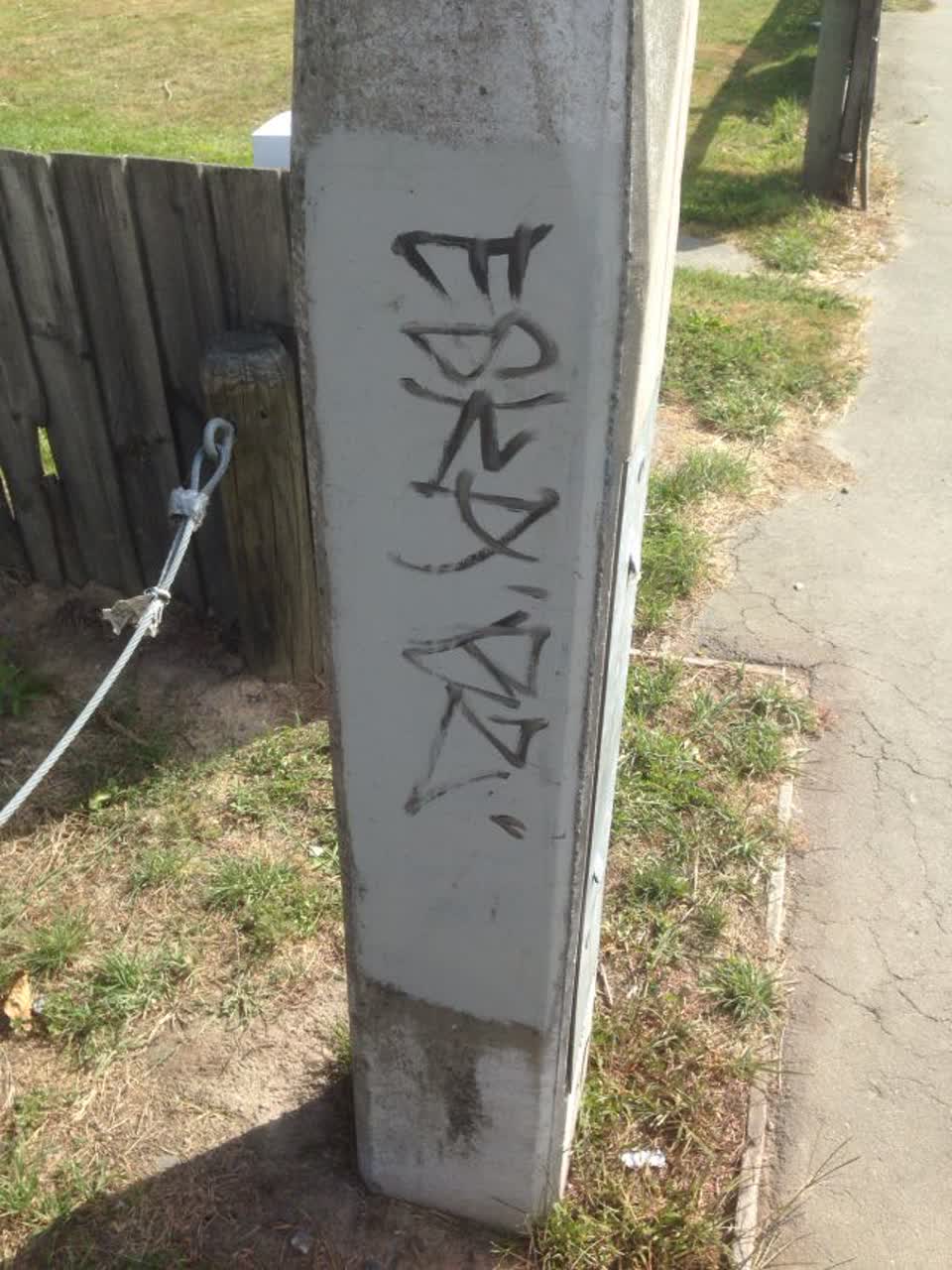 The photograph attached to this graffiti report