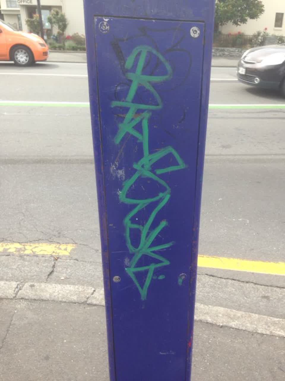 The photograph attached to this graffiti report