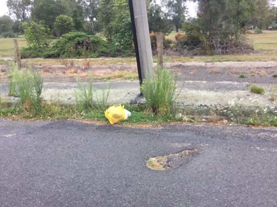 The photograph attached to this rubbish/recycling report