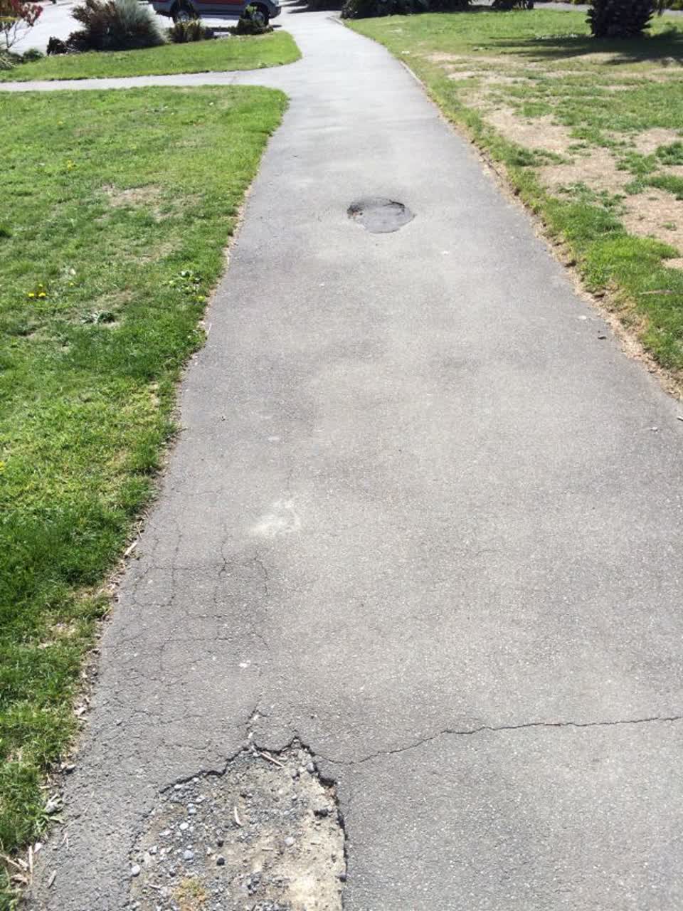 The photograph attached to this roading/streets report