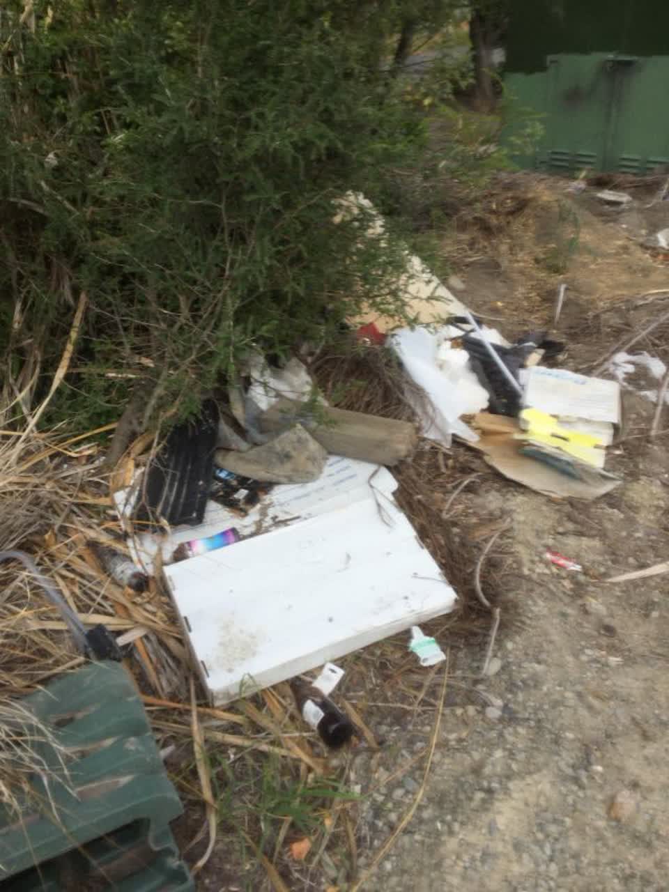The photograph attached to this rubbish/recycling report