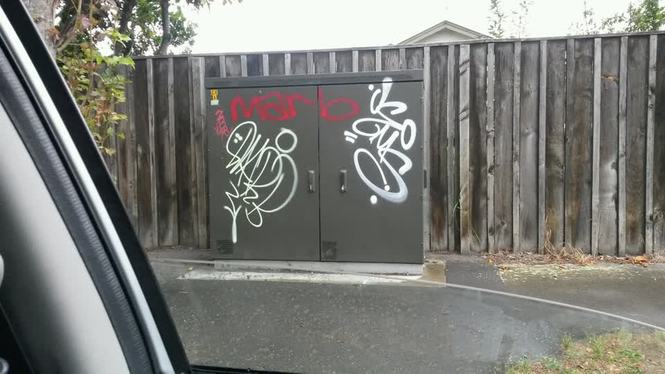 The photograph attached to this graffiti report