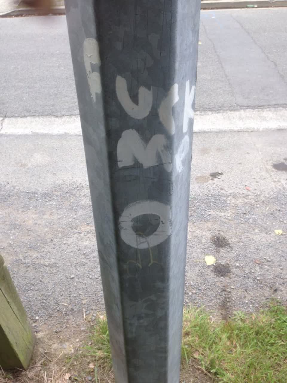 The photograph attached to this graffiti report