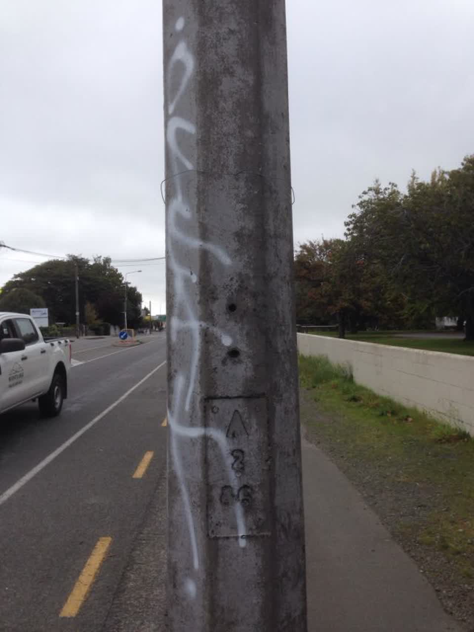 The photograph attached to this graffiti report
