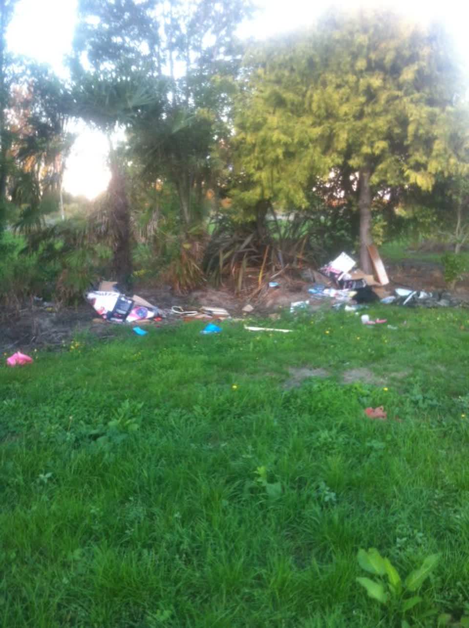 The photograph attached to this rubbish/recycling report