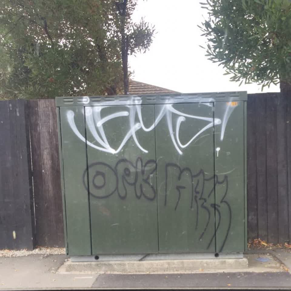 The photograph attached to this graffiti report