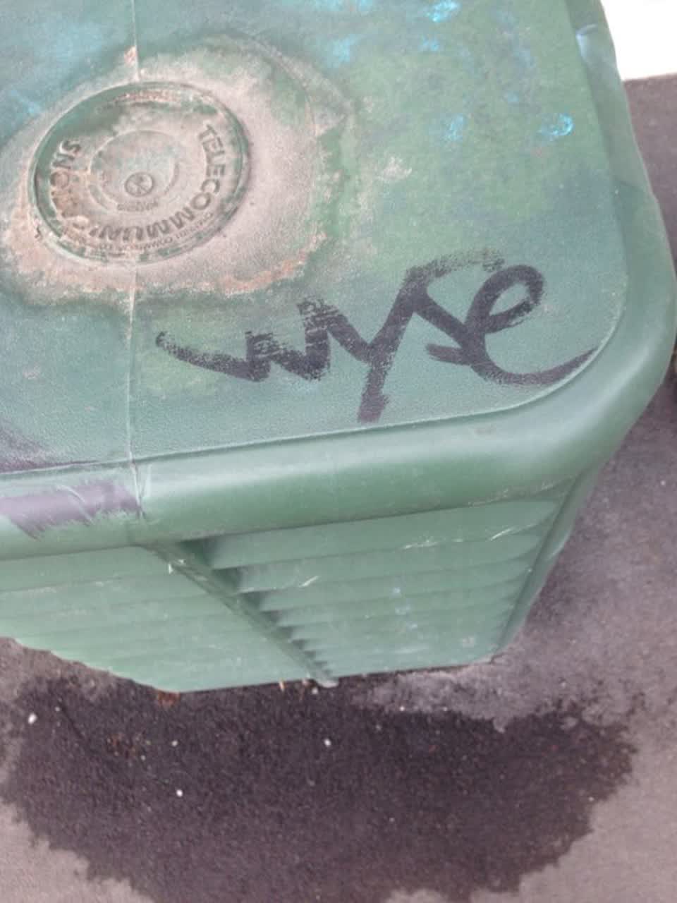 The photograph attached to this graffiti report