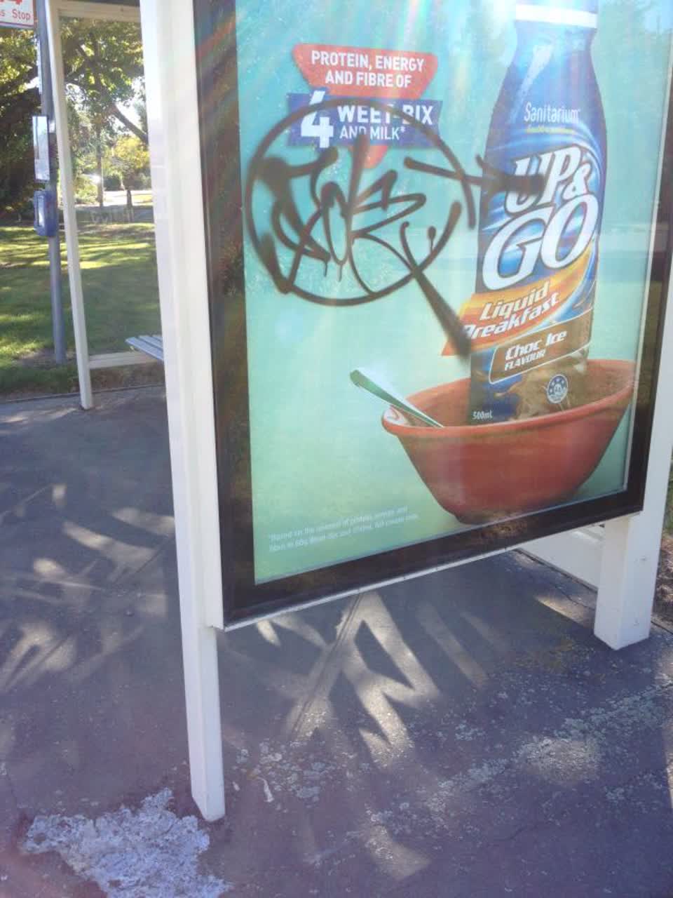 The photograph attached to this graffiti report