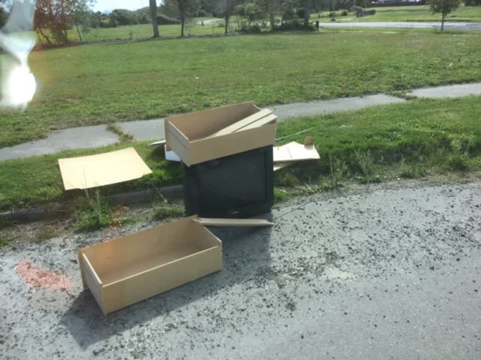 The photograph attached to this rubbish/recycling report