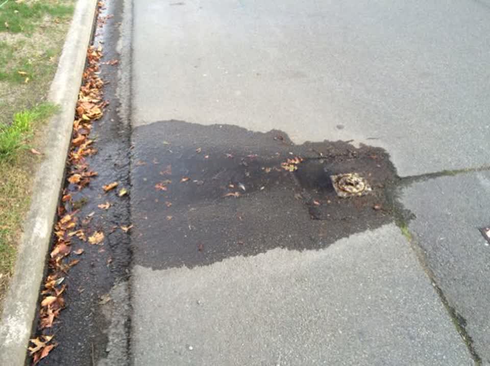 The photograph attached to this roading/streets report