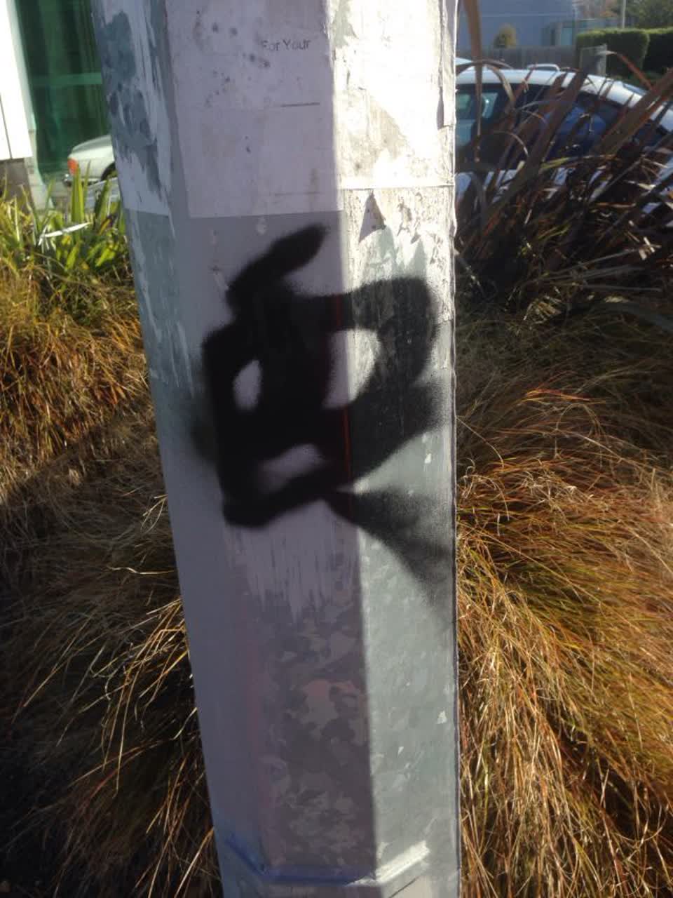 The photograph attached to this graffiti report