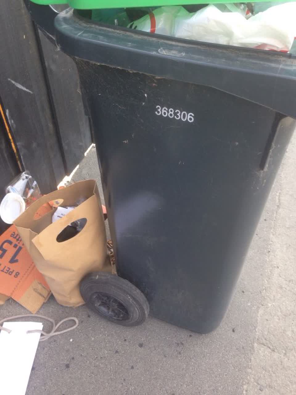 The photograph attached to this rubbish/recycling report