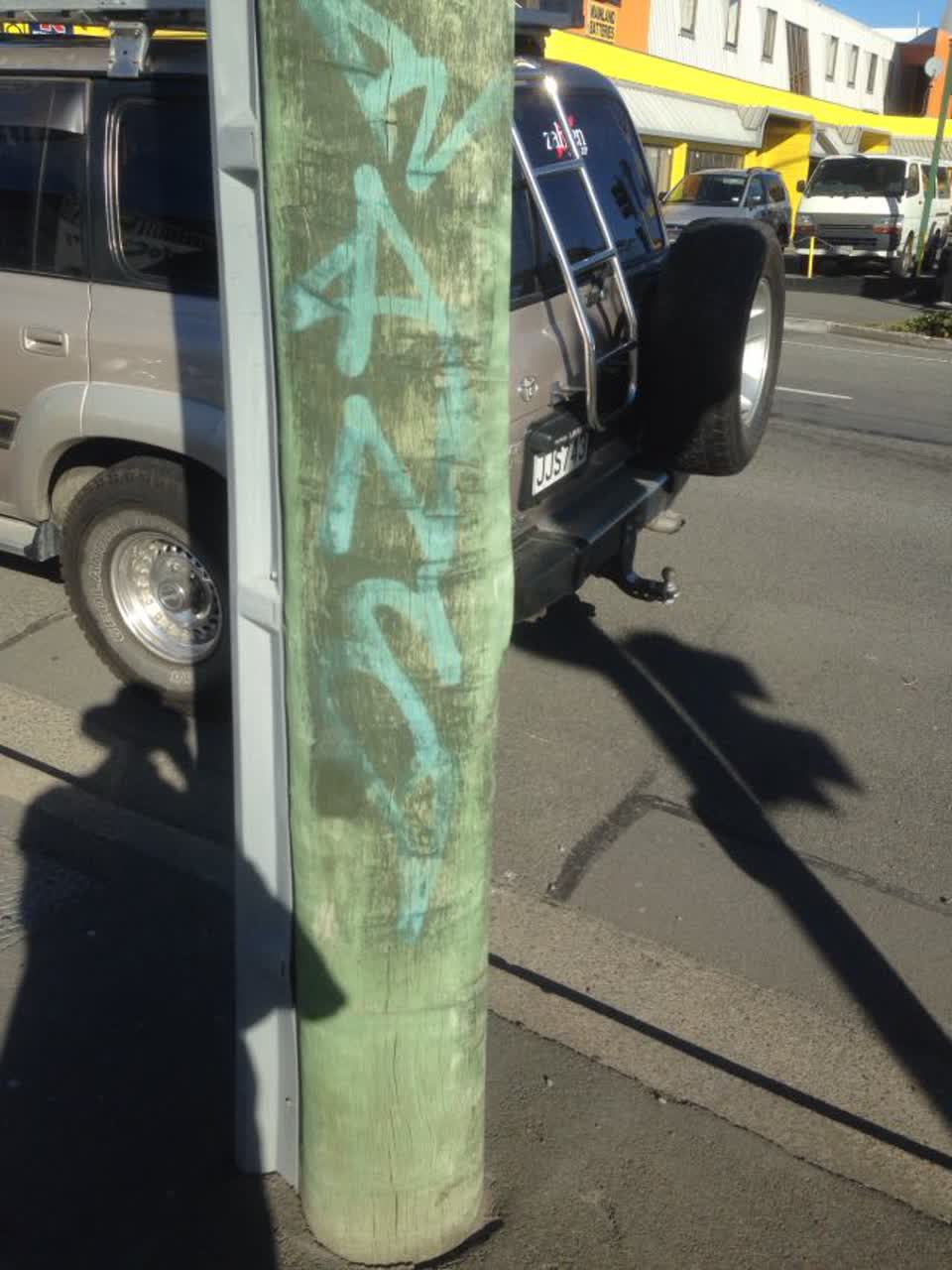 The photograph attached to this graffiti report