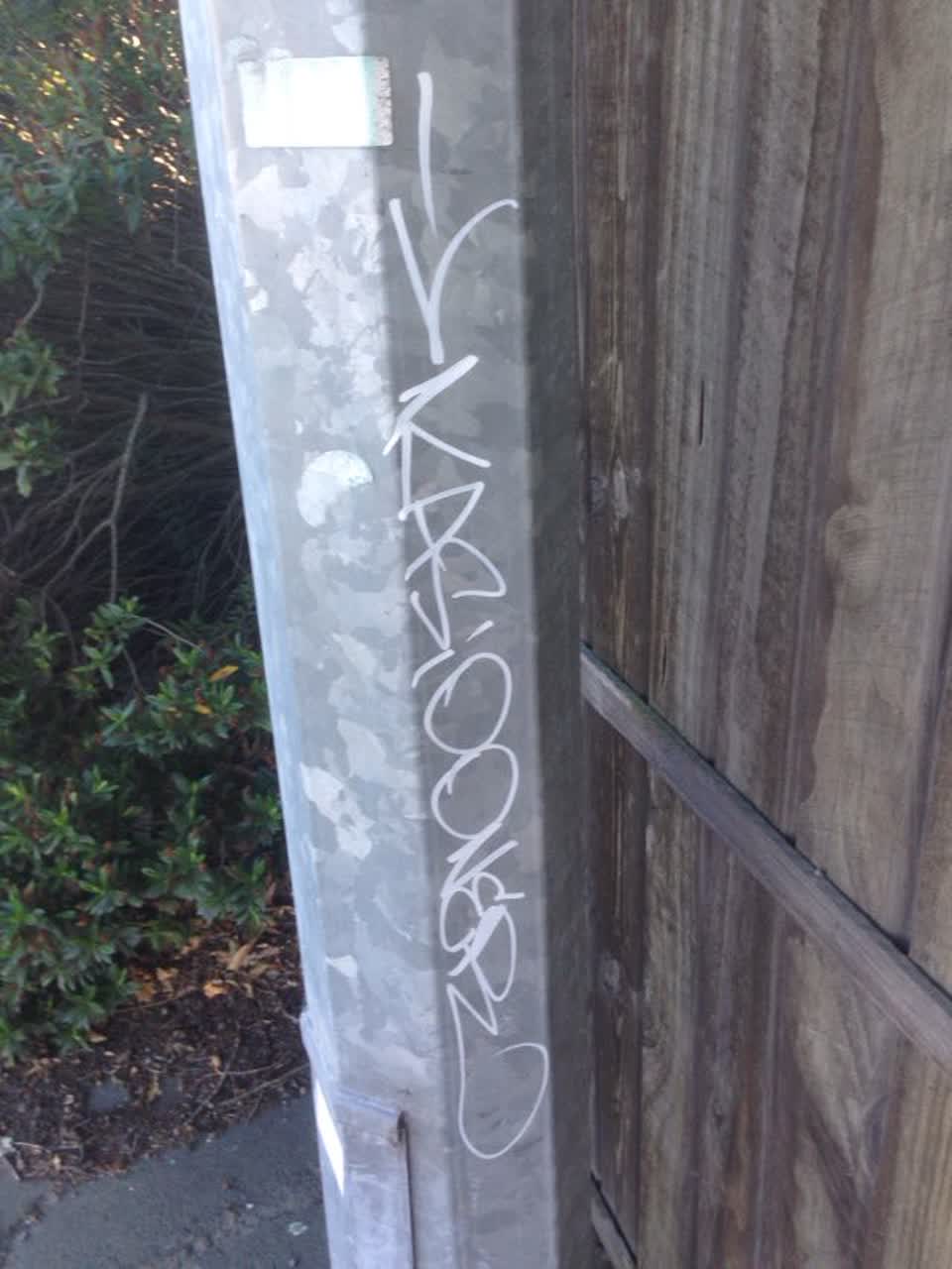 The photograph attached to this graffiti report