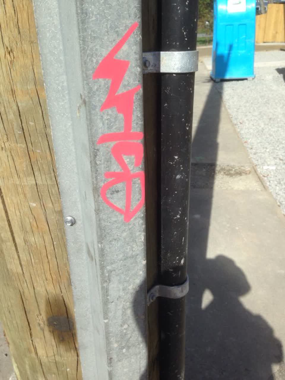 The photograph attached to this graffiti report