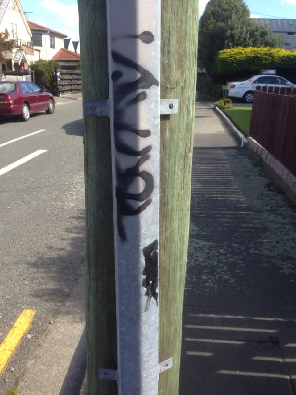 The photograph attached to this graffiti report