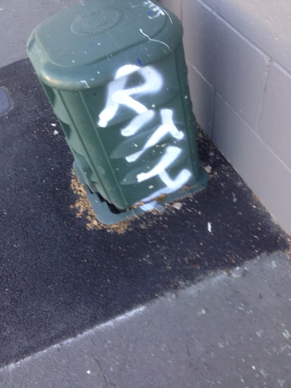 The photograph attached to this graffiti report