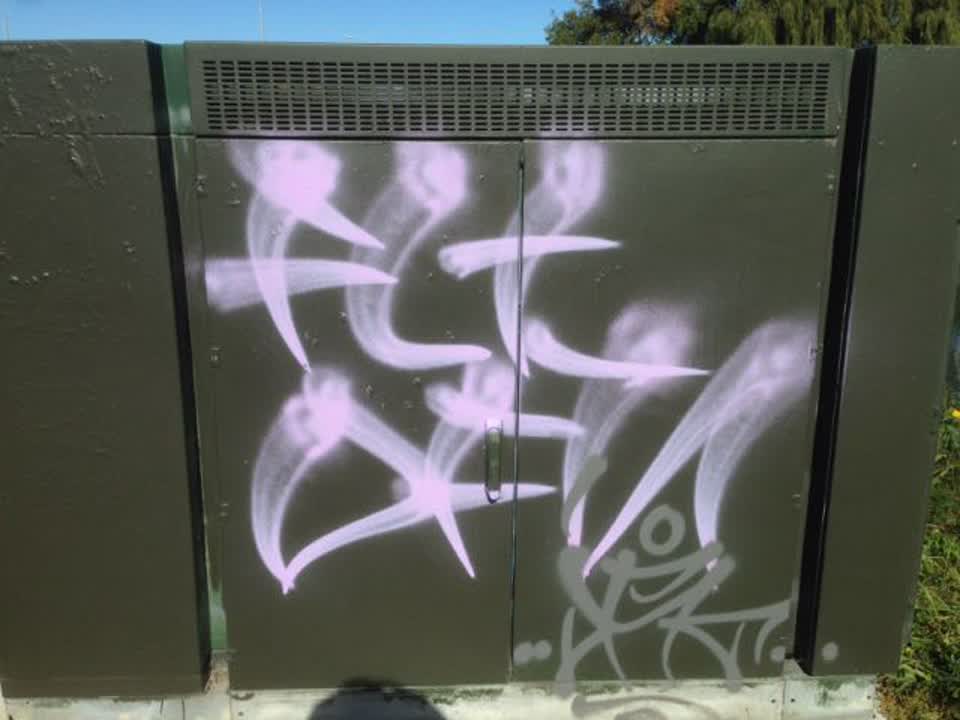 The photograph attached to this graffiti report